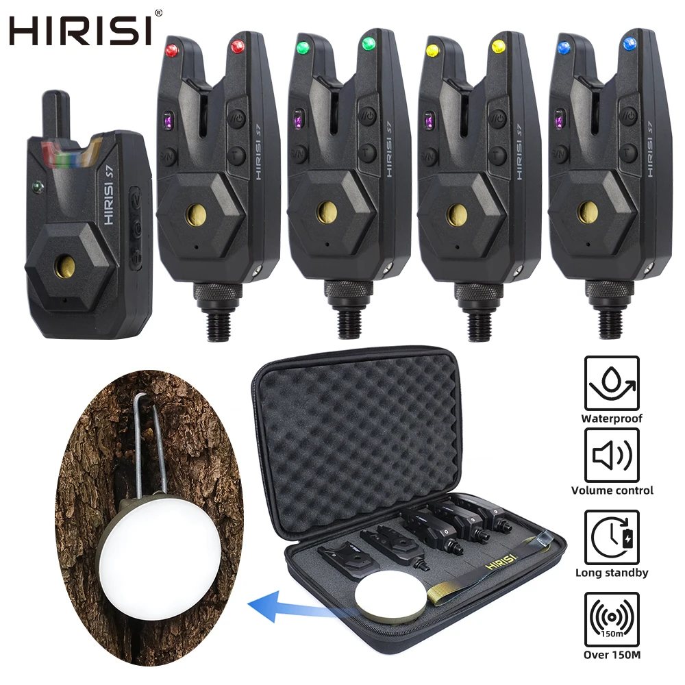 Alarma inalámbrica para carpa con luz camping y mordida impermeable