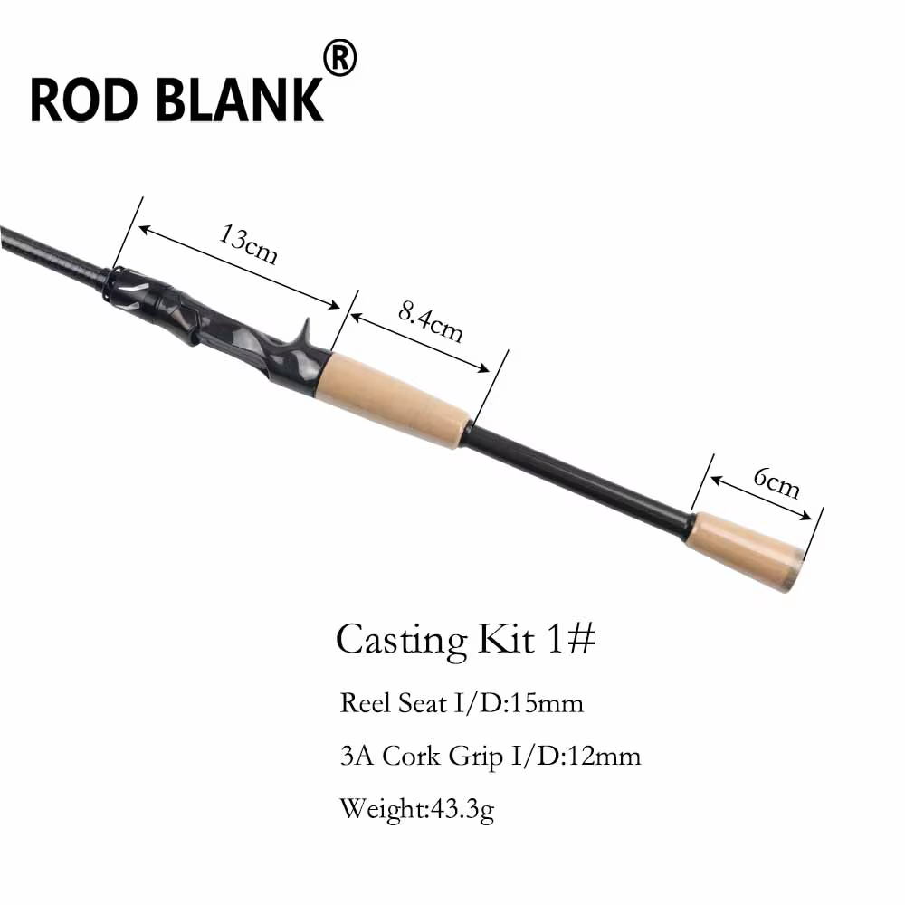 Kit reparación caña pescar – Asiento fibra carbono y mango corcho - imagen 3