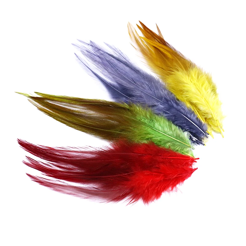 Plumas de gallo para atado de moscas en varios colores