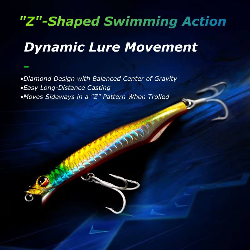 Wondersee Jerkbait Flotante 95mm – Señuelo artificial para lubina - imagen 2