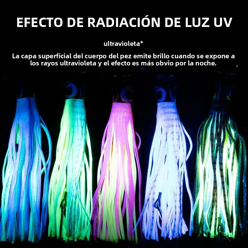 TEASER TR002 Señuelo de curricán marino con cabeza acrílica biónica - imagen 4