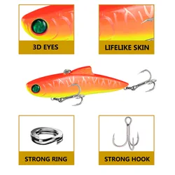 Rattlin VIB hundido lance largo para pesca de invierno