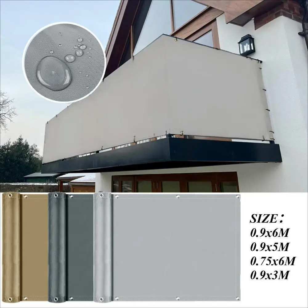 Cubierta de privacidad impermeable con protección UV para patio