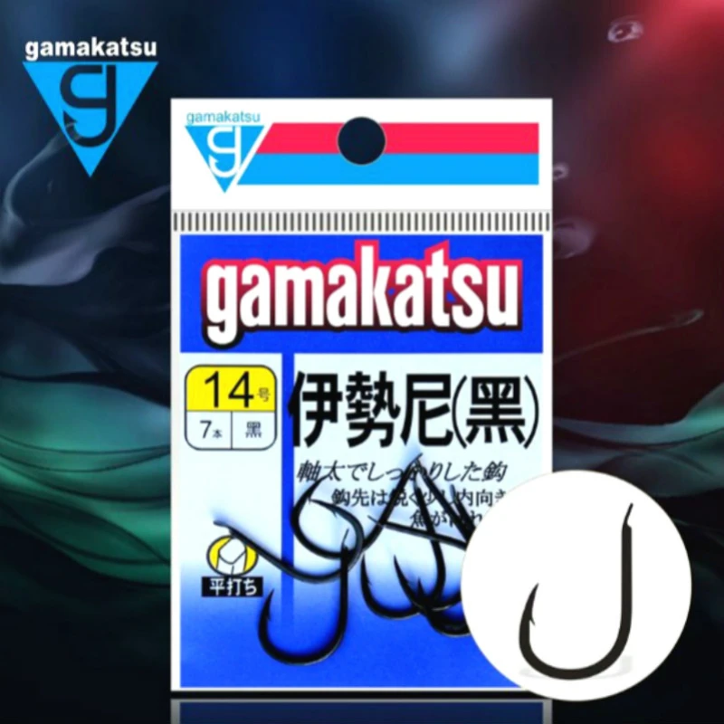 Gamakatsu ISEAMA anzuelos negros acero al carbono para carpa