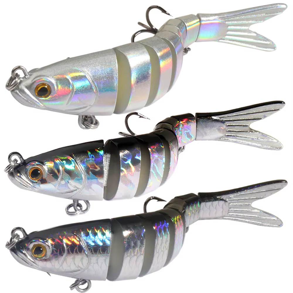 Señuelo Swimbait multiarticulado hundimiento – Pez biónico lubina - imagen 4