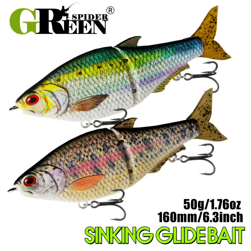 Greenspider Glide Swimbait – Señuelo de silicona hundido para lucio - imagen 3