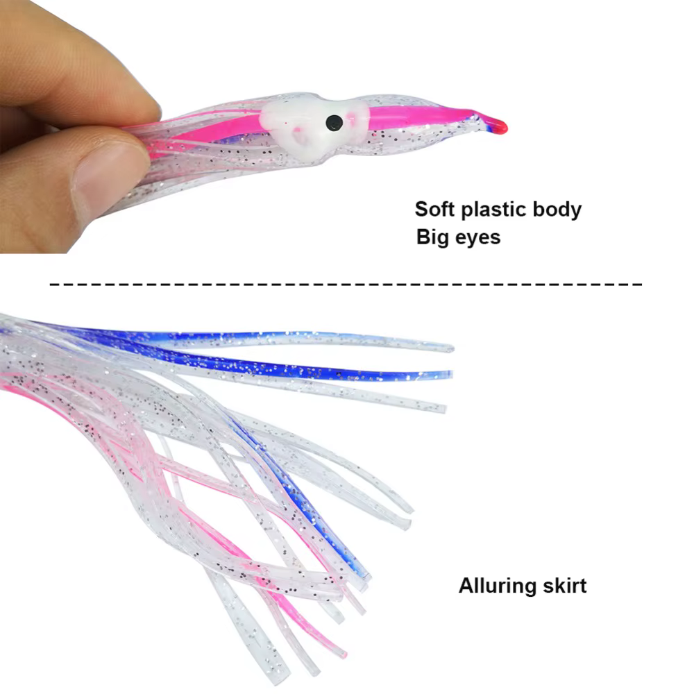 Faldas de Calamar para Vinilos de Pesca – Pack Multicolor - imagen 4
