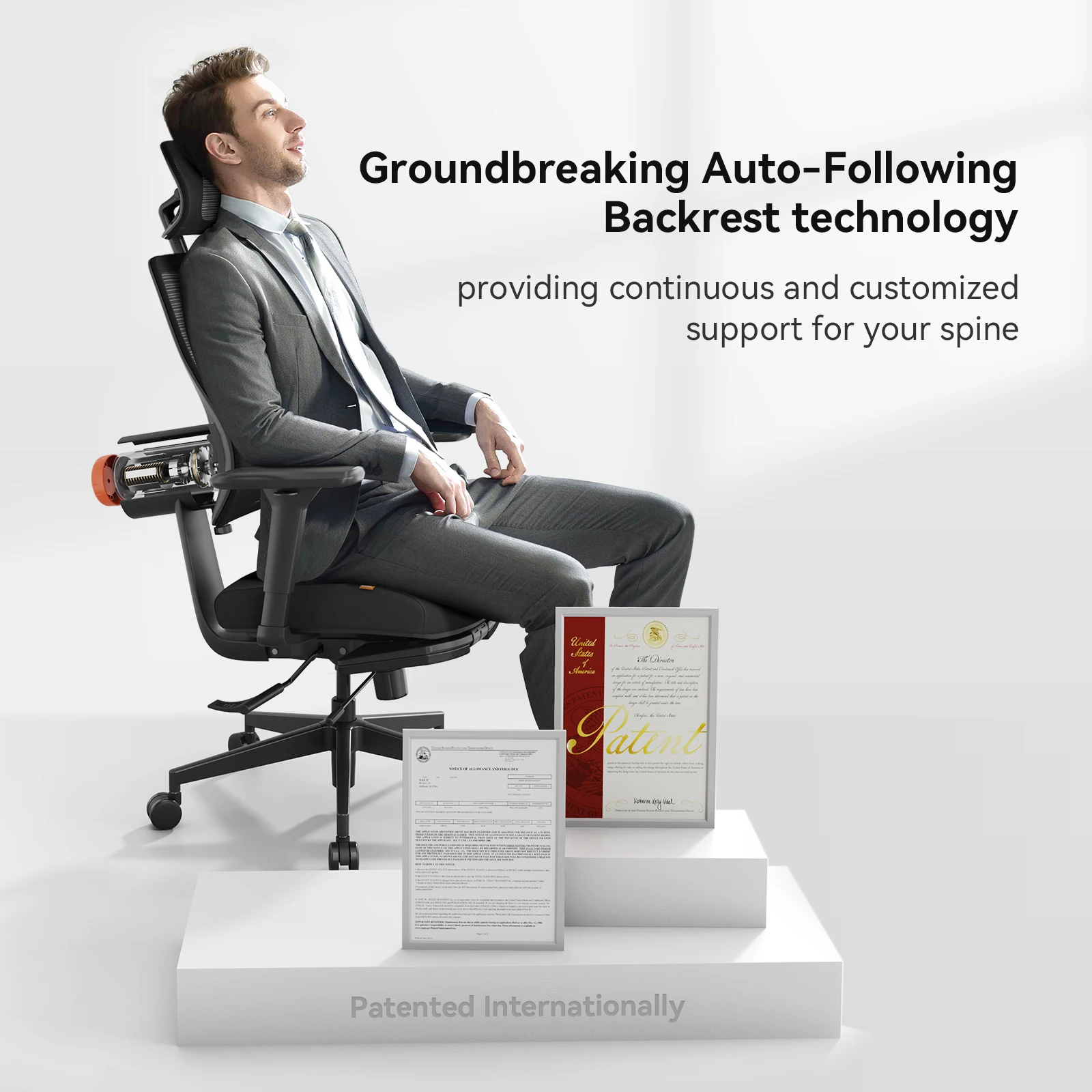 Silla ergonómica con reposapiés y soporte lumbar MagicH-BP - imagen 2