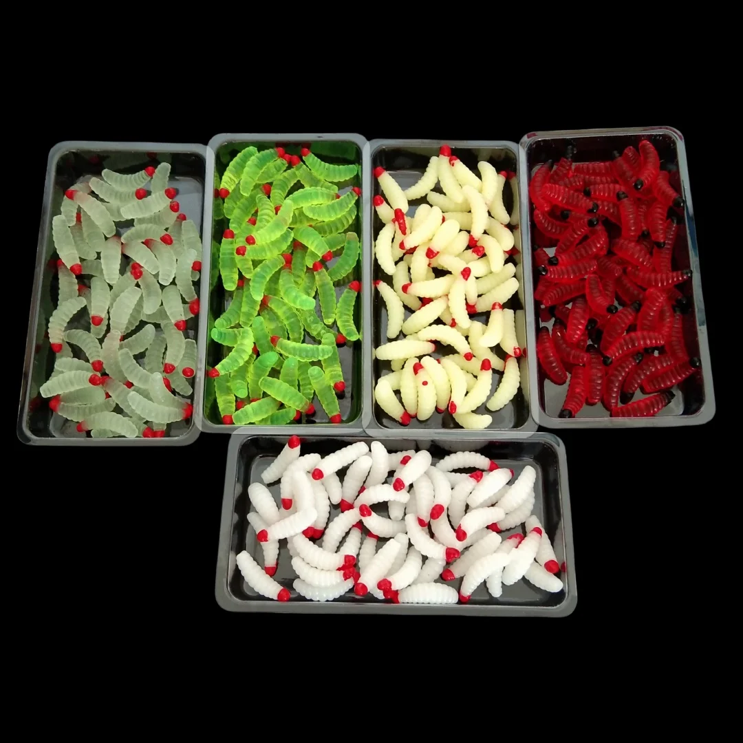 Señuelos de silicona fluorescentes mini Wobbler biónico vinilo