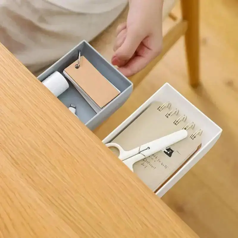 Organizador adhesivo debajo de la mesa con cajones para utensilios - imagen 3