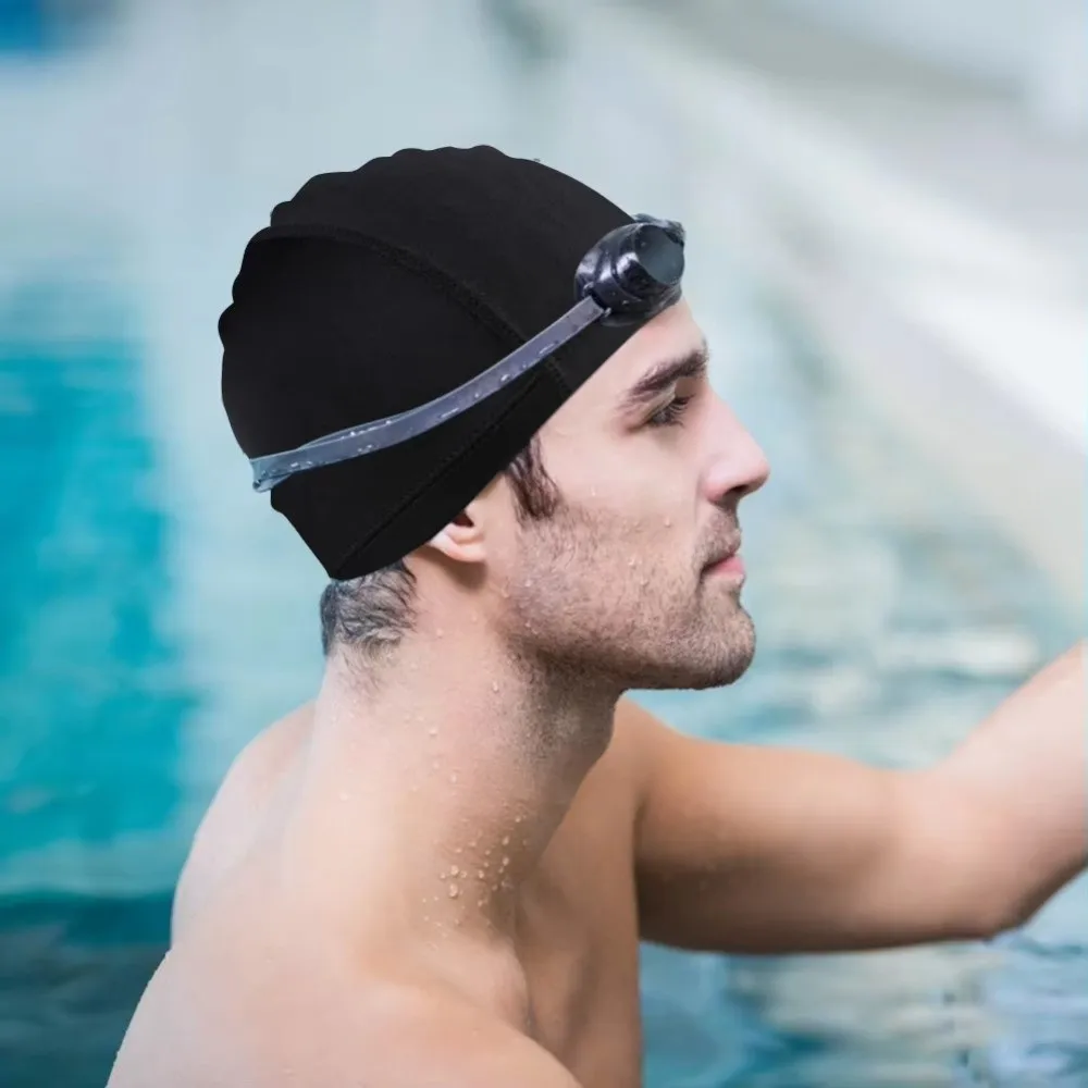 Gorro de natación impermeable de alta elasticidad – Color liso - imagen 2