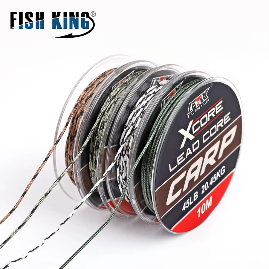 FISH KING Leadcore para carpa de 10m - 4 colores - 35/45/55lb