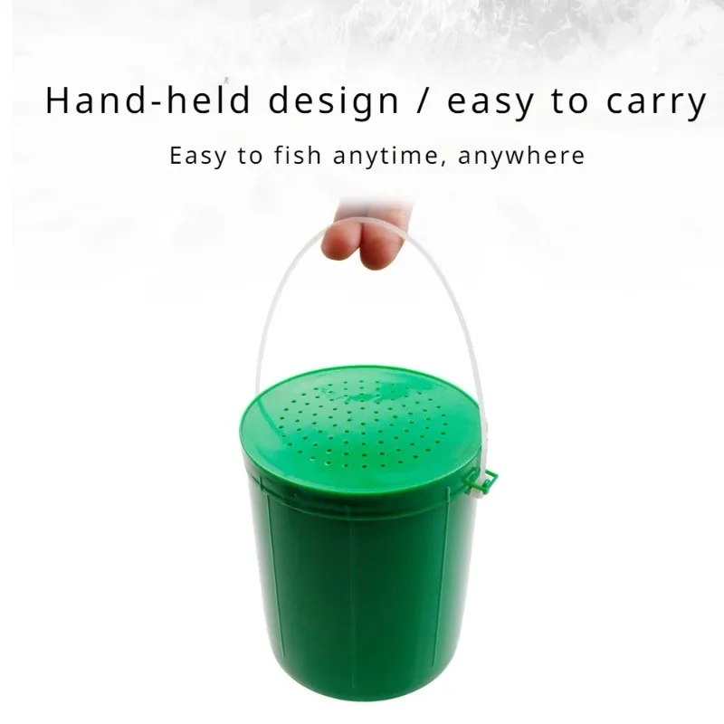 Cubo cebo vivo transpirable para lombrices rojas y señuelos ligeros - imagen 2