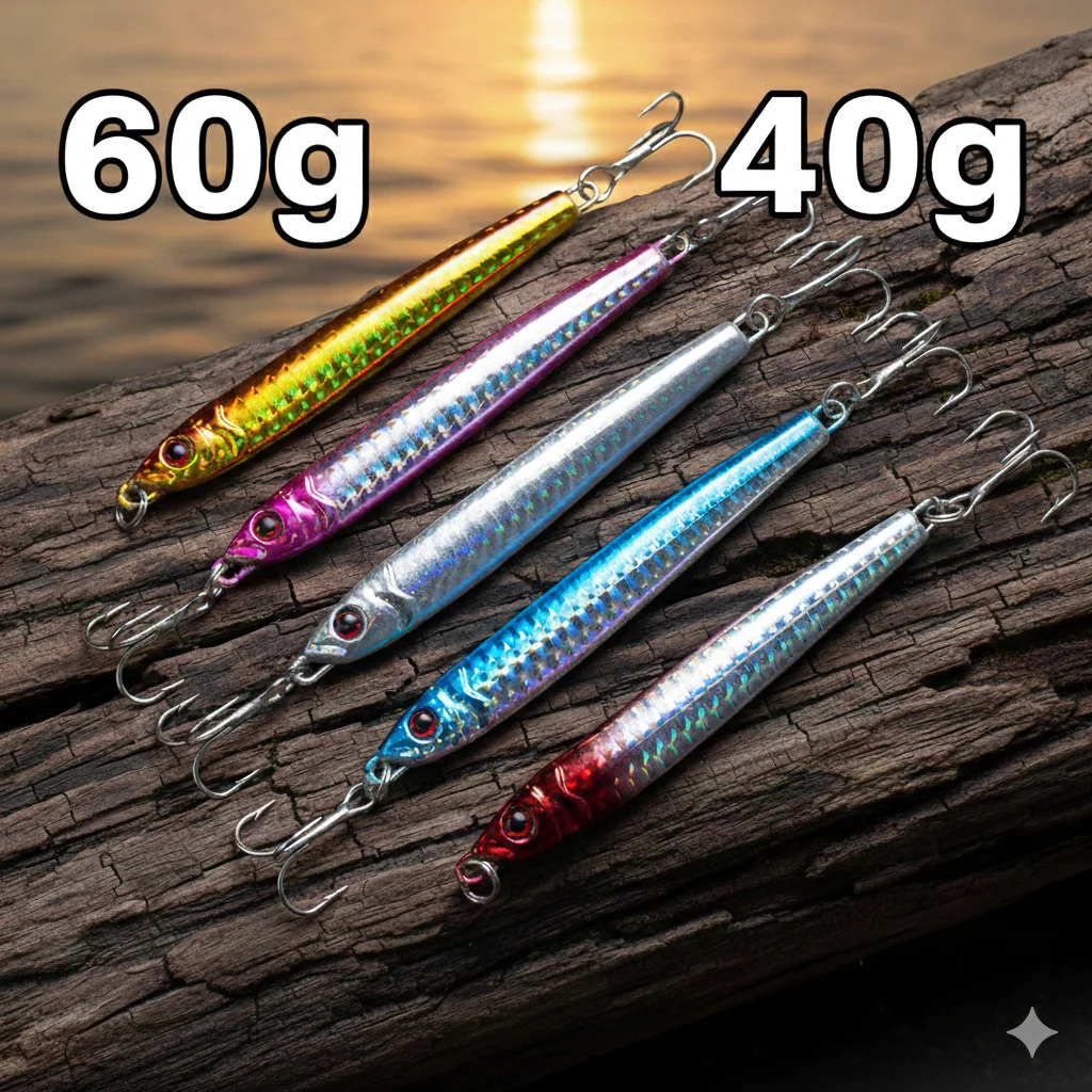 Señuelos Tipo Lápiz Metal Hundimiento – Para Lubina en Agua Salada - imagen 5