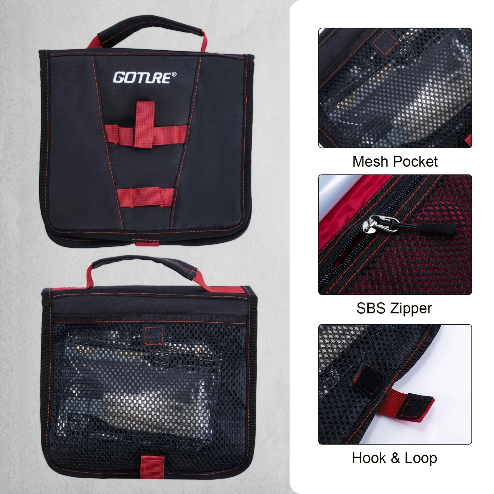 Vista de las 8 bolsas individuales para señuelos