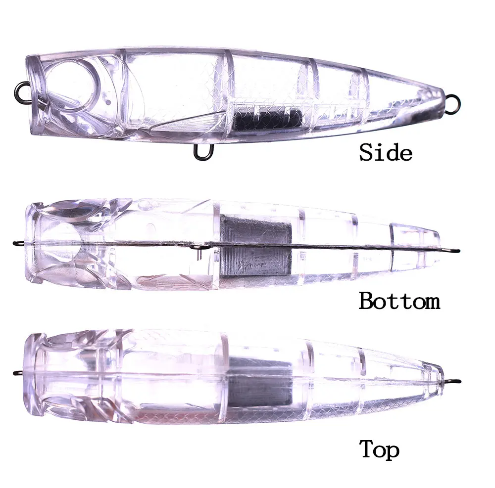 Comparativa de los 5 señuelos del pack en diferentes ángulos