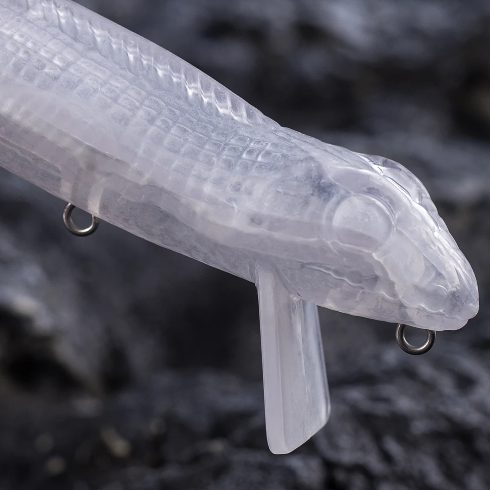 Señuelo articulado en blanco para bricolaje de pesca