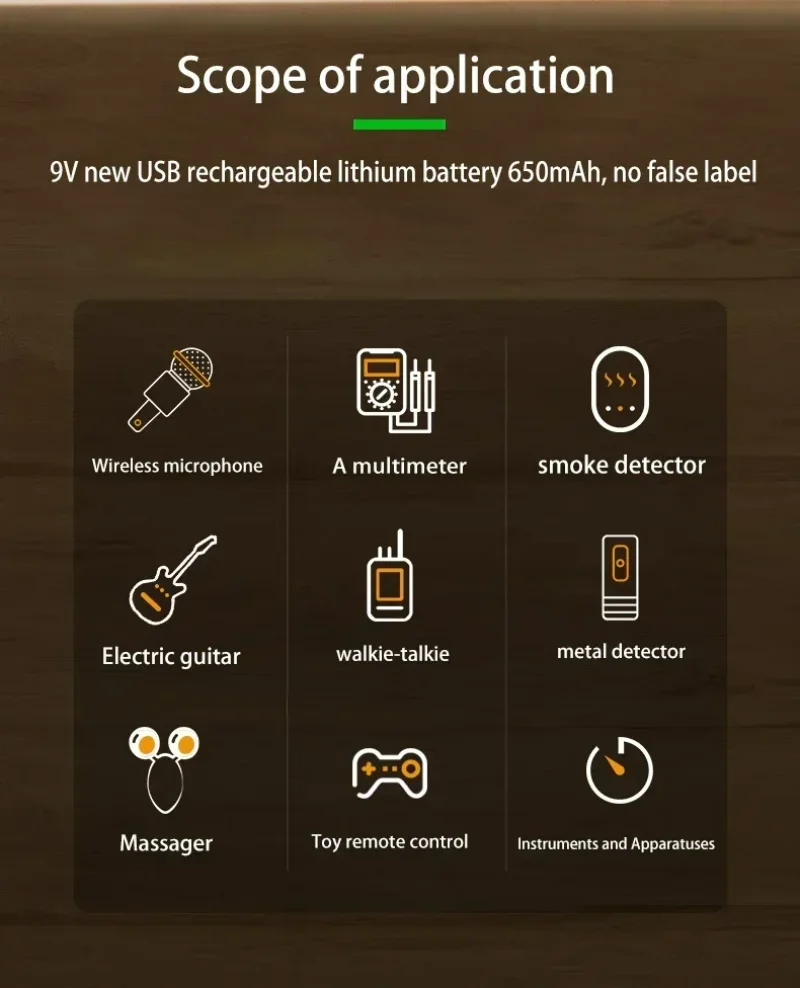 Cable USB-C para recargar batería 9V