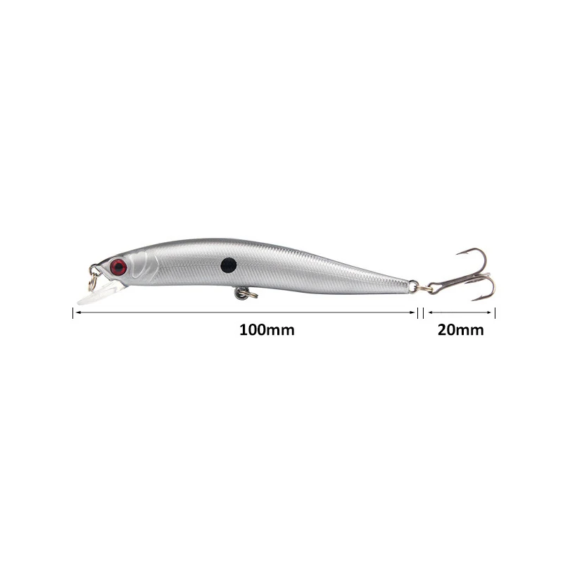 Señuelo Minnow Wobbler Swimbait Crankbait con ojos 3D - imagen 2
