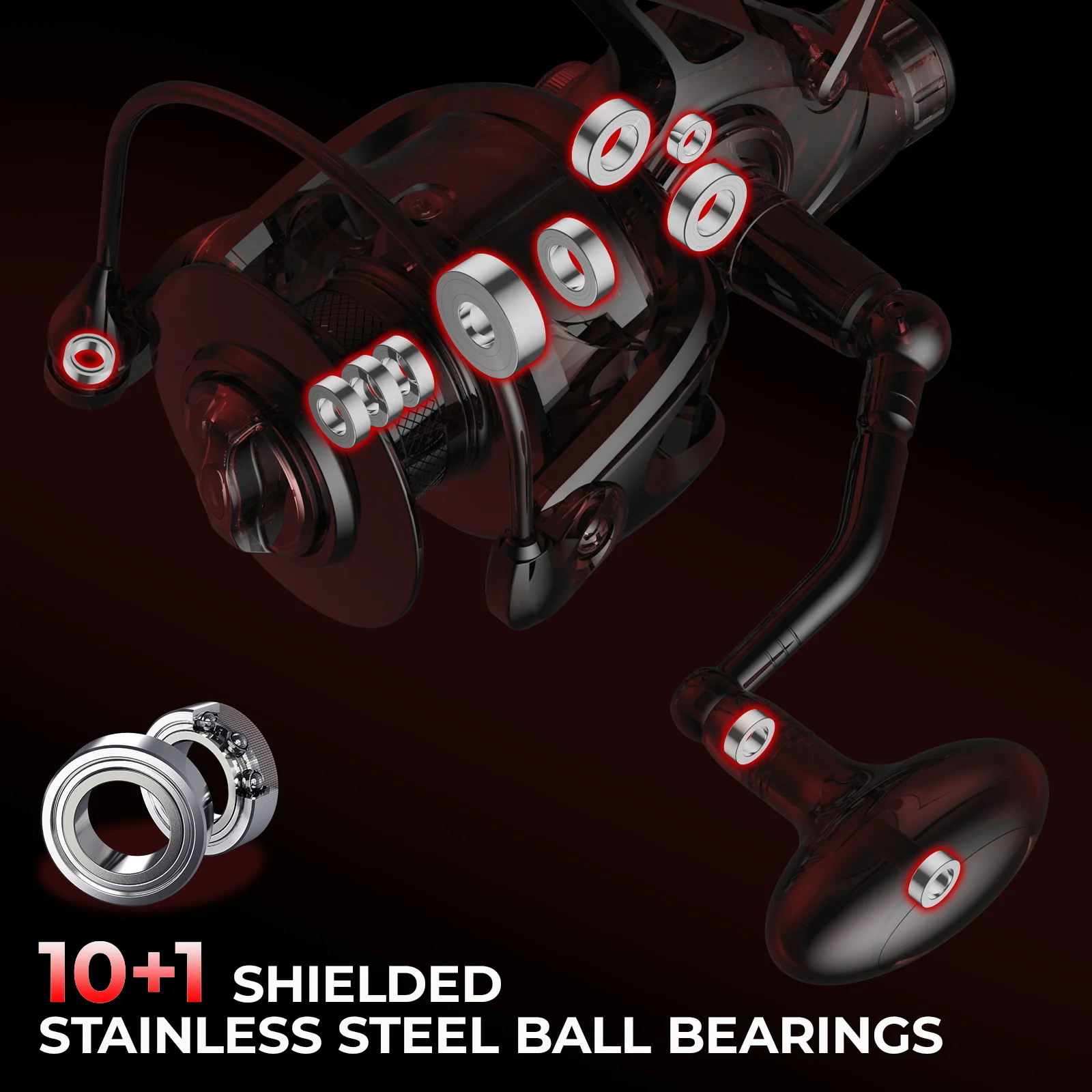 KastKing Sharky Baitfeeder III – Carrete baitfeeder con freno carbono - imagen 4