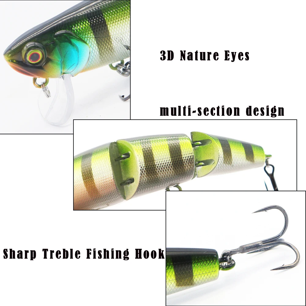 JEKEKU Swimbait articulado Minnow hundimiento para trucha y lucio - imagen 5