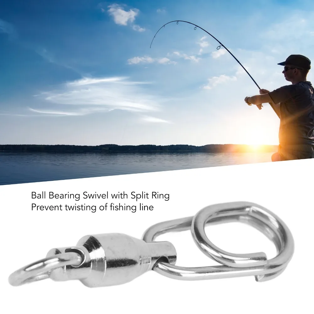 Esmerillones de pesca con anilla ovalada inox, cierre rápido - imagen 2
