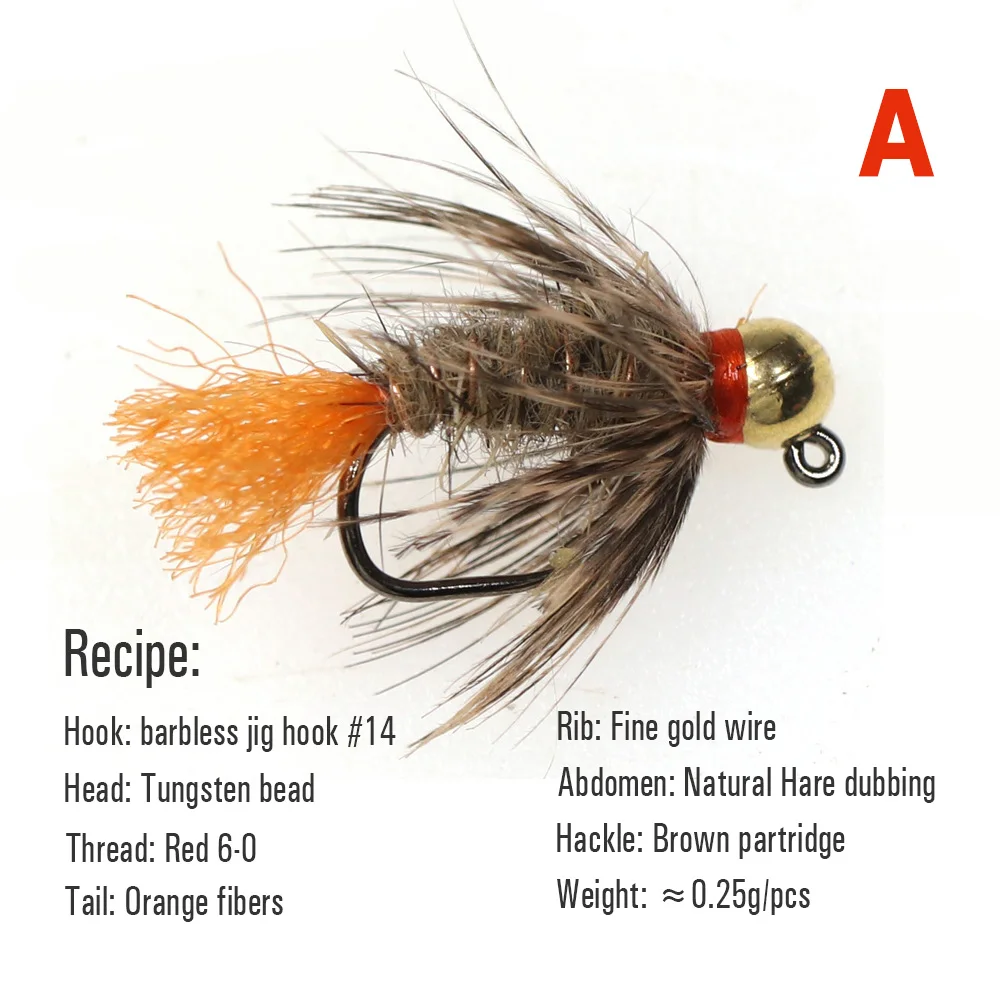 Vtwins anzuelo de plantilla Mayfly Emerger – para trucha ninfa - imagen 3