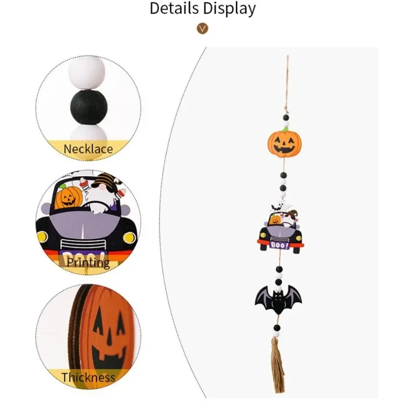 Figura de murciélago en el colgante de cuentas de Halloween