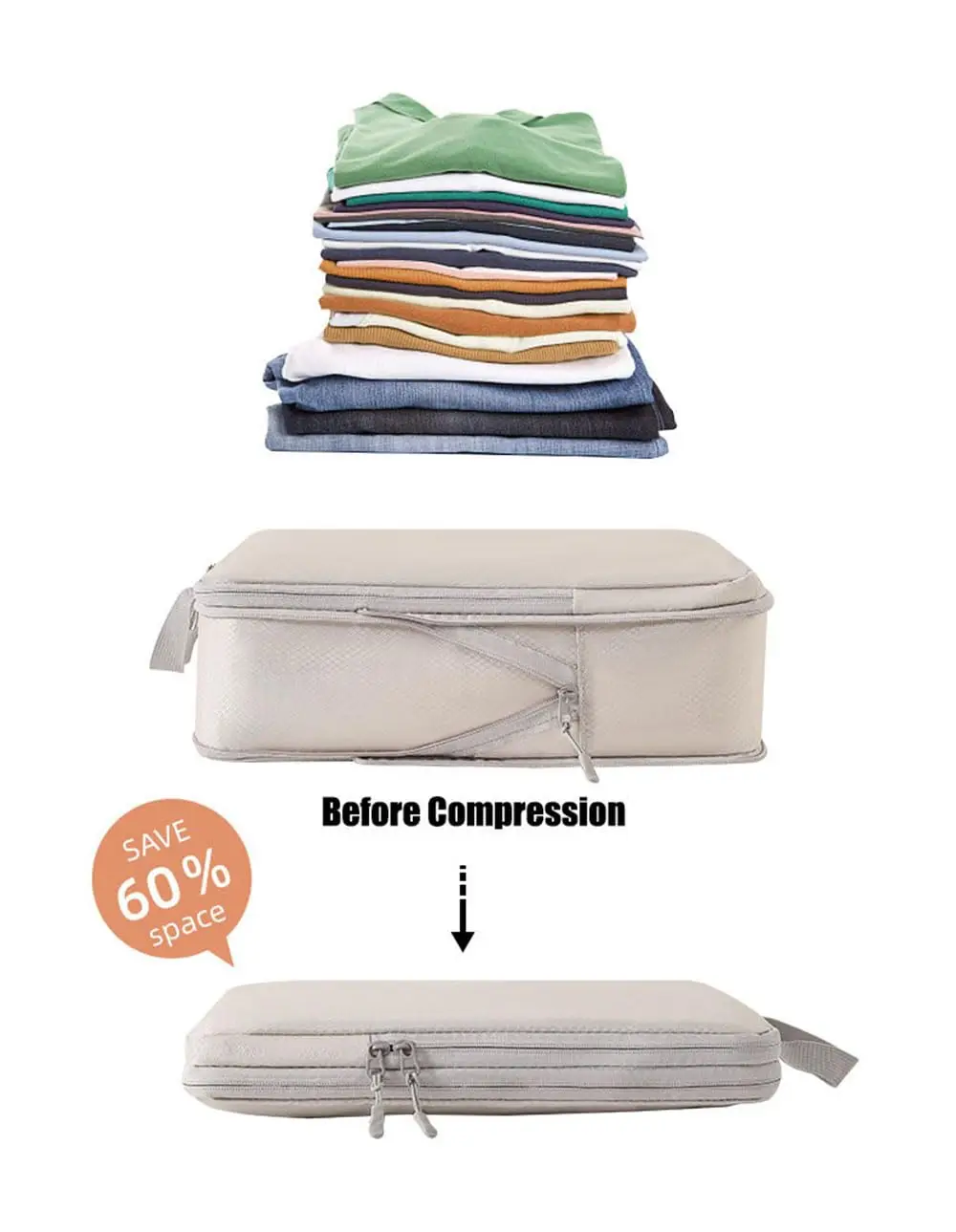 Bolsas de nylon con cremallera metálica