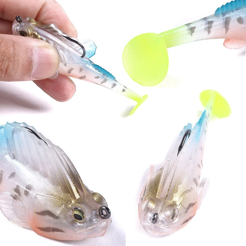 OUZEY señuelo swimbait de vinilo para lucio y lubina en agua oscura - imagen 5