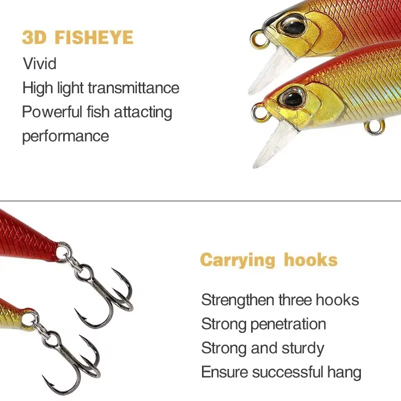 Jerkbait Bass profesional – Swimbait y wobblers de pececillo hundibles - imagen 3