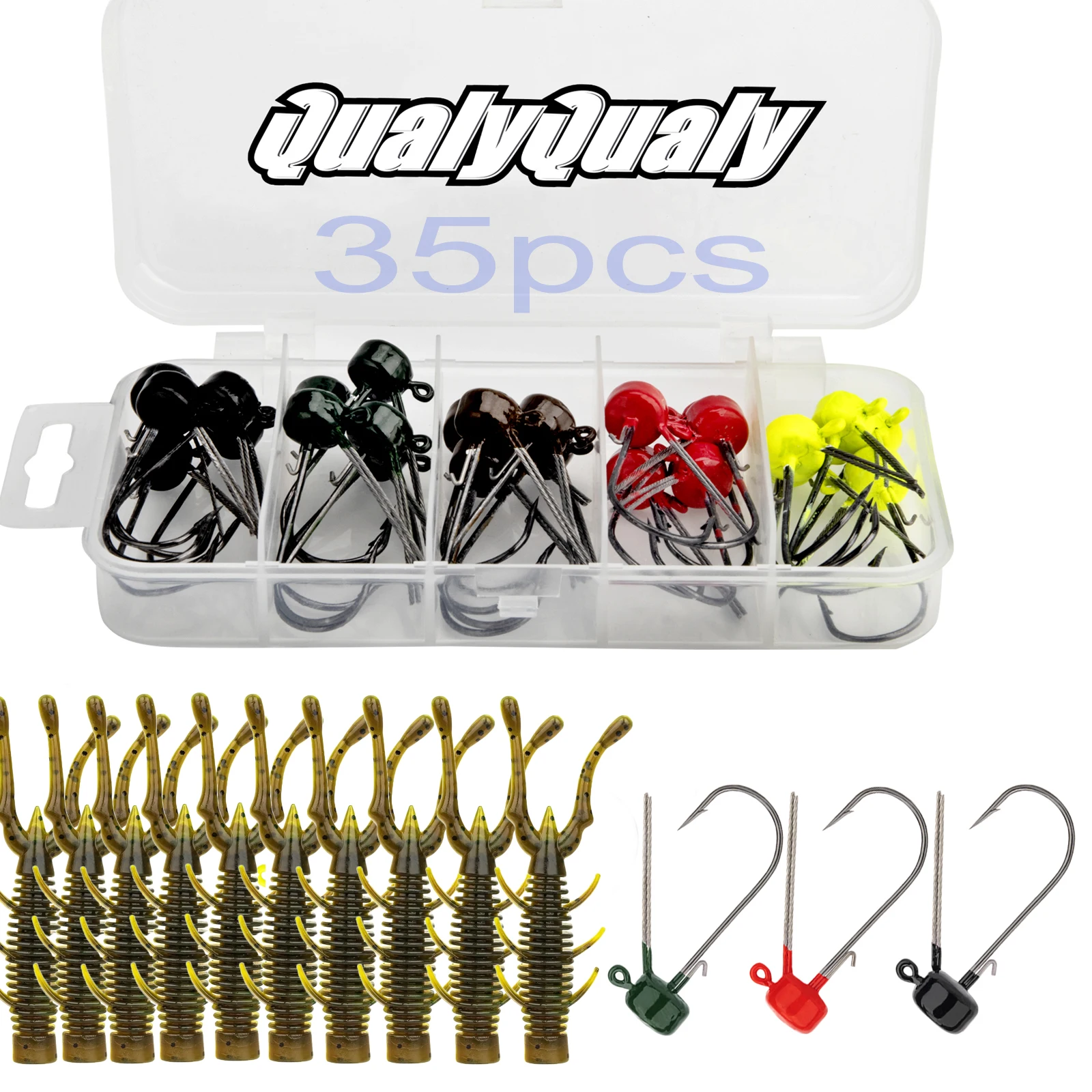 Anzuelos Jighead Ned Rig con cabezas de seta anti-enredo para vinilos - imagen 5
