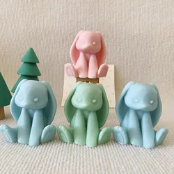 Molde silicona 3D conejo orejas largas – Vela y jabón artesanal
