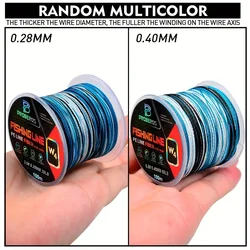 Linea trenzada 4 hebras camuflaje azul 18-66 lb - duradera y fuerte