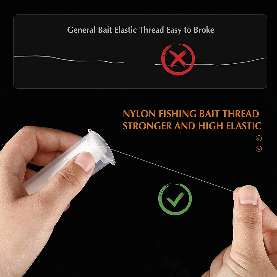 Hilo elástico transparente para cebo de pesca - imagen 2