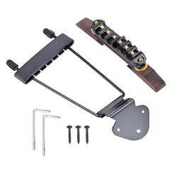 Puente guitarra con roldanas de rodillo palisandro y metal