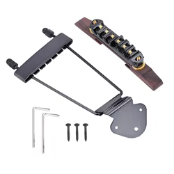 Puente guitarra con roldanas de rodillo palisandro y metal