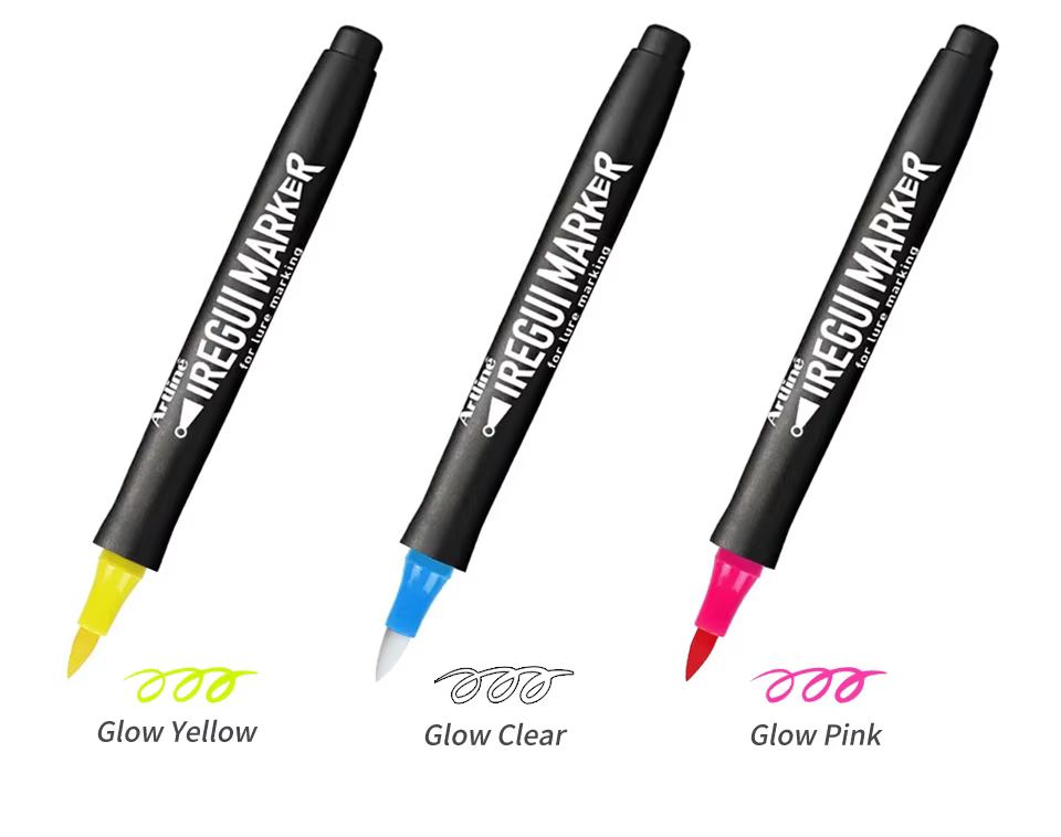Packaging del set de bolígrafos fluorescentes