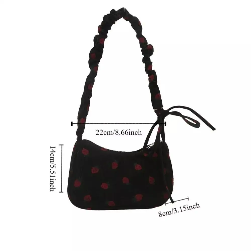 Bolso tote de pana con diseño de fresa