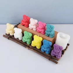 Molde de silicona 3D oso para velas y resina artesanal