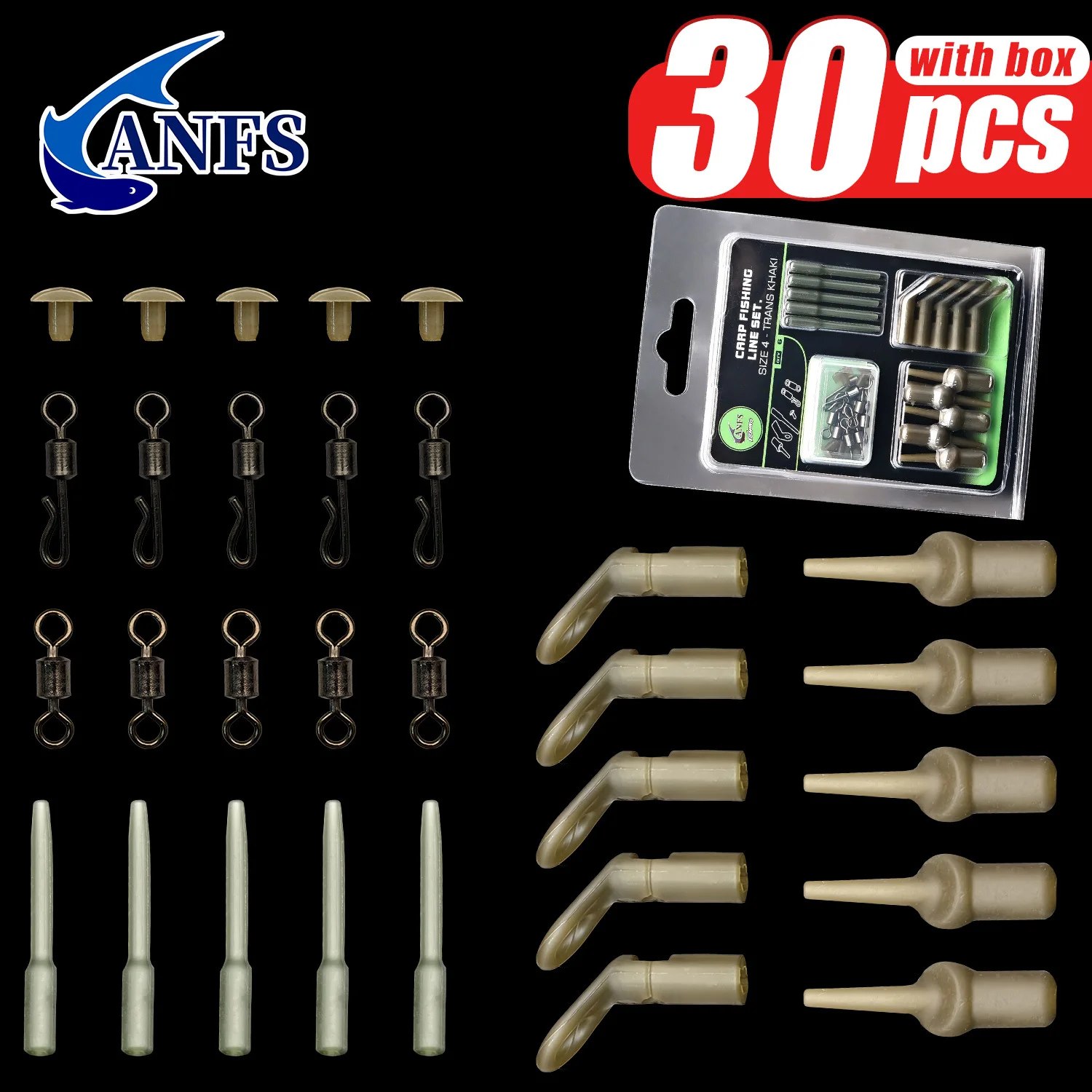 Detalle de los clips de plomo y fundas antienredos