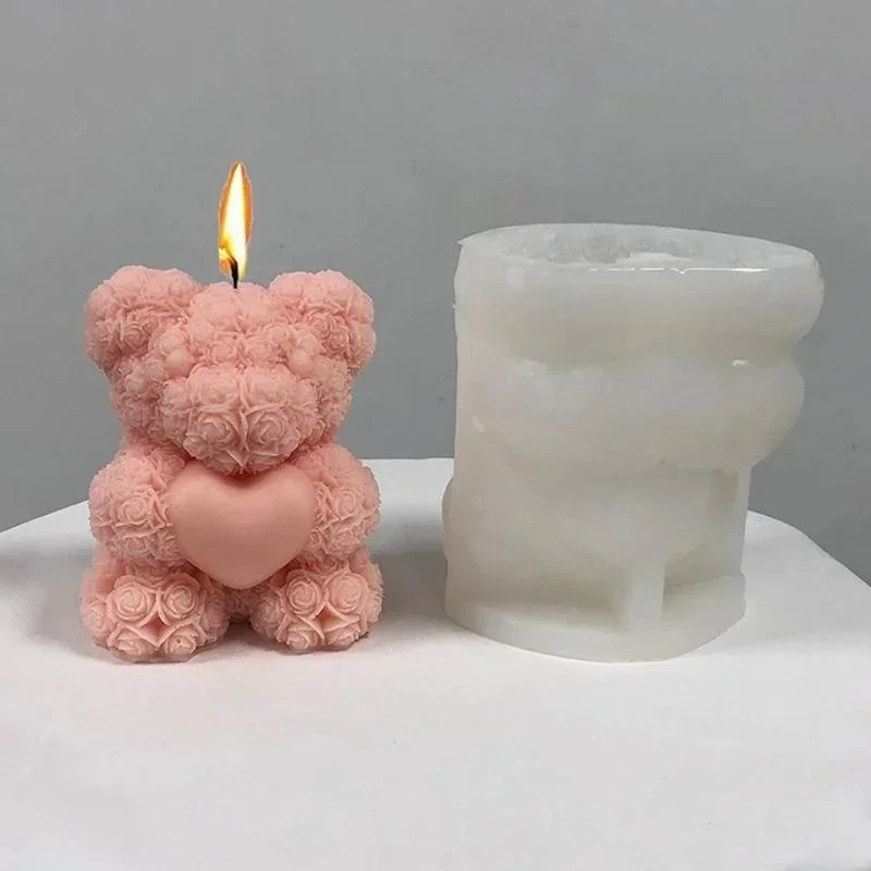 Molde de silicona 3D oso para velas y resina artesanal - imagen 4