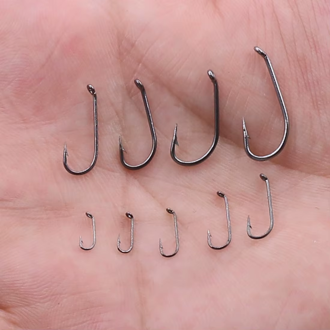 FishTrip Anzuelos para Moscas Secas Vástago Largo Trucha Carbono - imagen 5