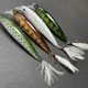 Señuelo swimbait flotante pececillo con plumas para lucio - imagen 4