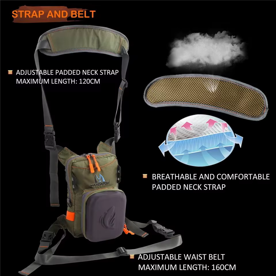 MAXIMUMCATCH Safe Guide – Riñonera mosca impermeable verde militar - imagen 5