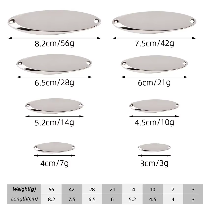 Cucharas giratorias para trucha – Lentejuelas metálicas 7g-28g - imagen 3