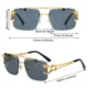 Gafas de sol sin montura doble puente guepardo UV400 con degradado