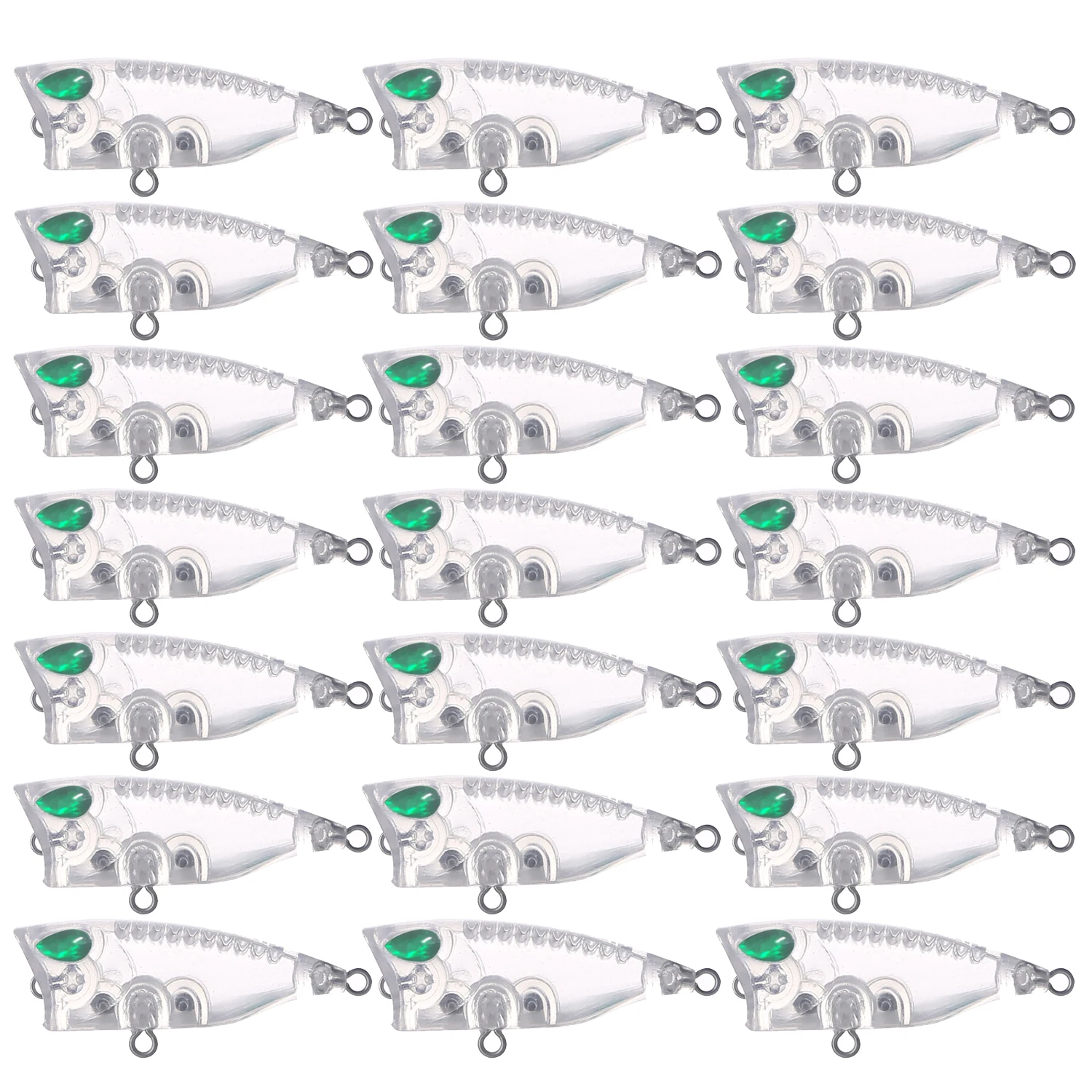 Free Fisher Popper para lubina con ojos y cebo en blanco - imagen 5