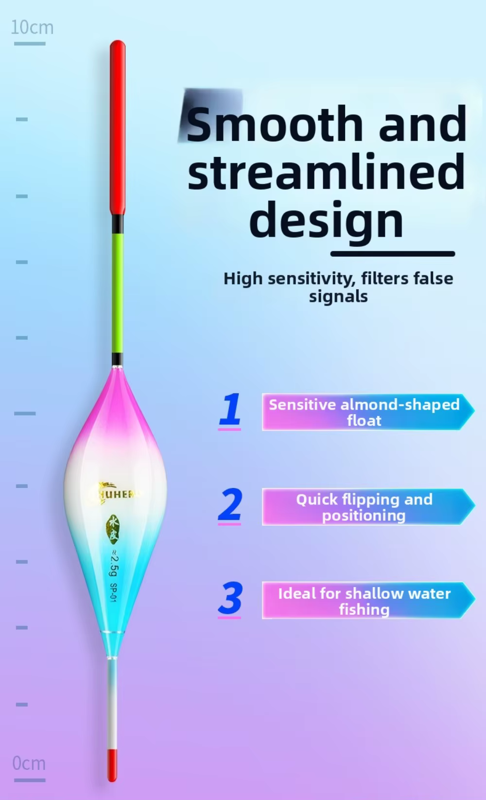 Flotador de pesca nano resistente al agua