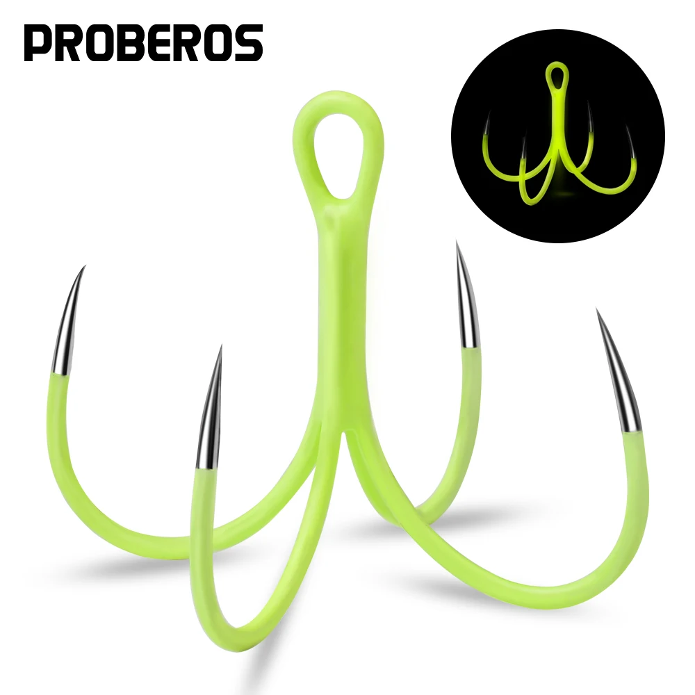 Anzuelos triples luminosos PROBEROS – afilados para pesca nocturna - imagen 4